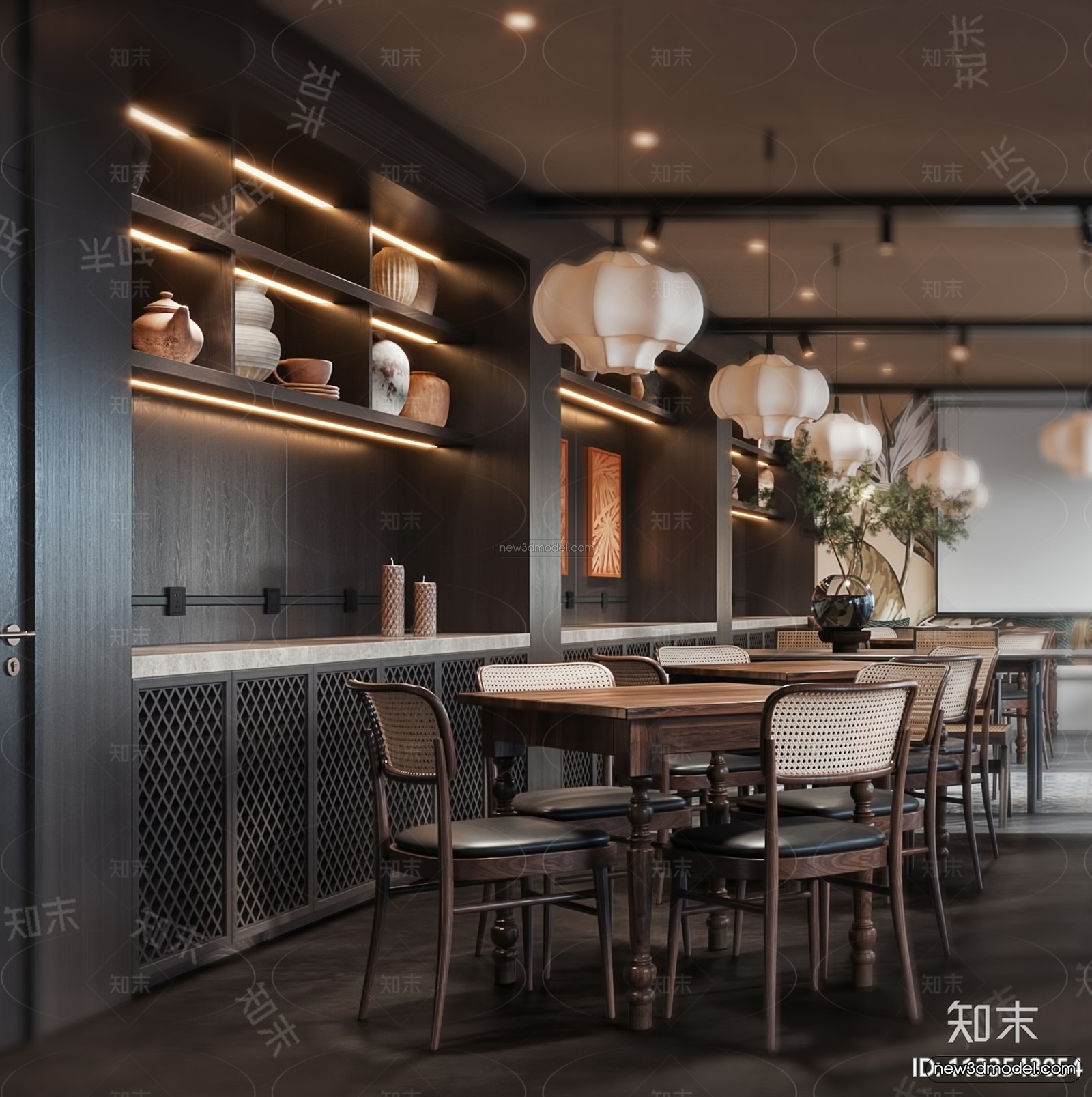 Southeast Asia Restaurant 3D Scenes – 3D Blocks – 030 – CORONA - thumbnail 3