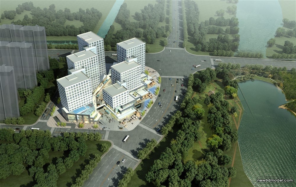 3D Models of Commercial Building – Exterior 3D Scenes – 903 – VRAY - thumbnail 4