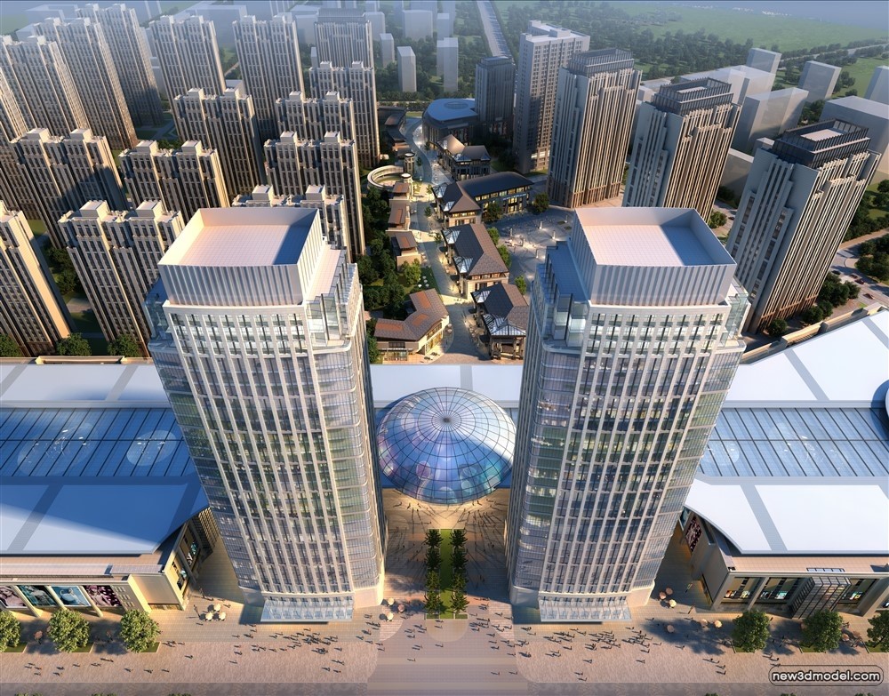 3D Models of Commercial Building – Exterior 3D Scenes – 904 – VRAY - thumbnail 2