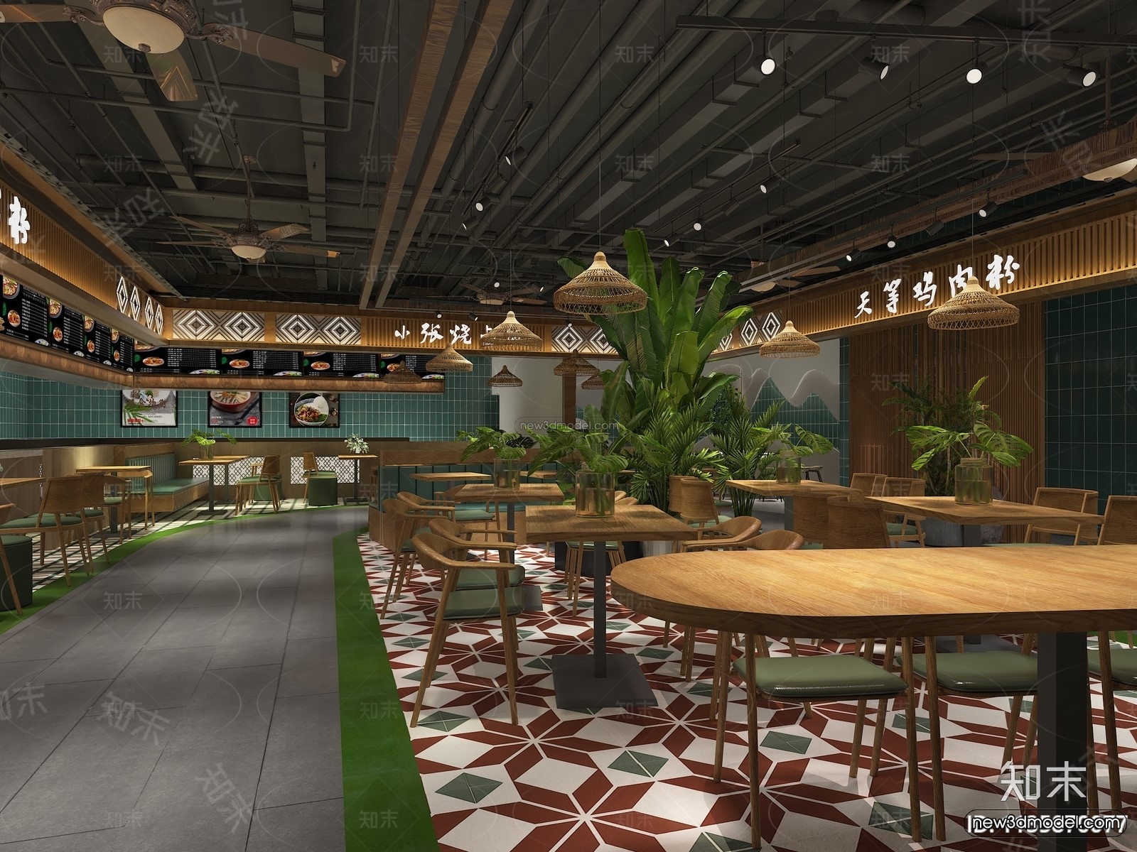 Southeast Asia Restaurant 3D Scenes – 3D Blocks – 033 – VRAY - thumbnail 2