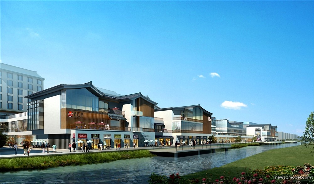3D Models of Commercial Building – Exterior 3D Scenes – 478 – VRAY - thumbnail 4