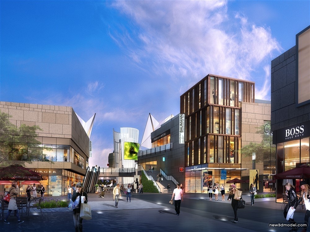 3D Models of Commercial Building – Exterior 3D Scenes – 638 – VRAY - thumbnail 4