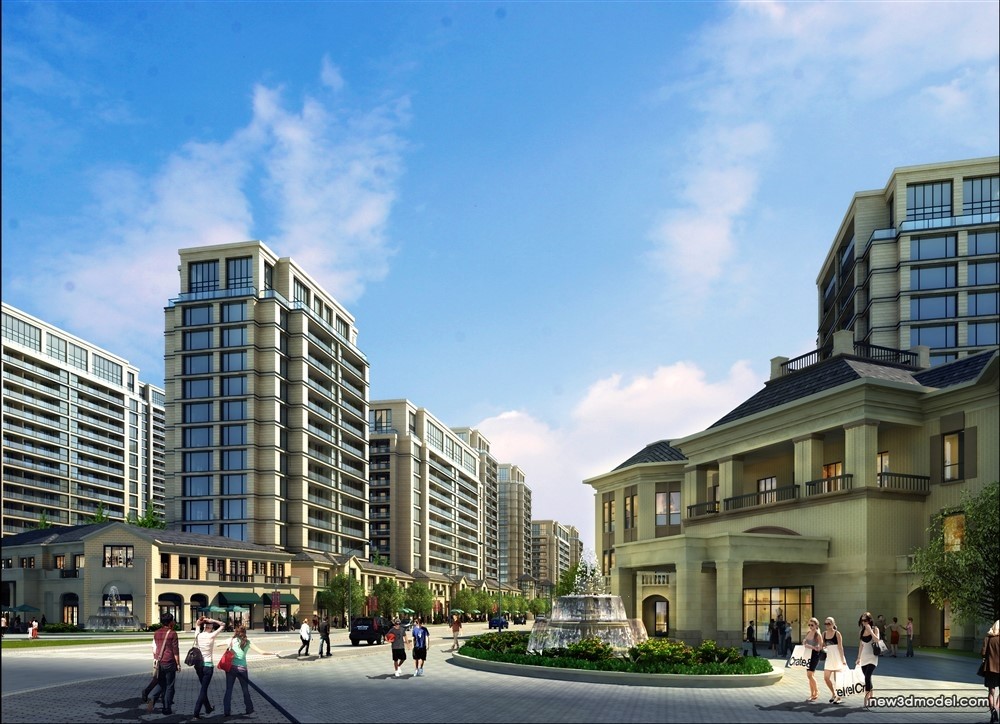 3D Models of Commercial Building – Exterior 3D Scenes – 905 – VRAY - thumbnail 3