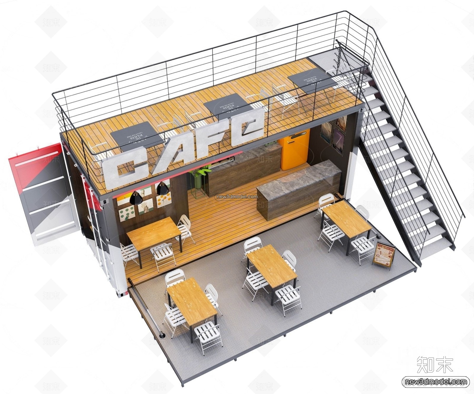 3D Model of Container Coffee – 3D Scene – 006 – VRAY - thumbnail 2
