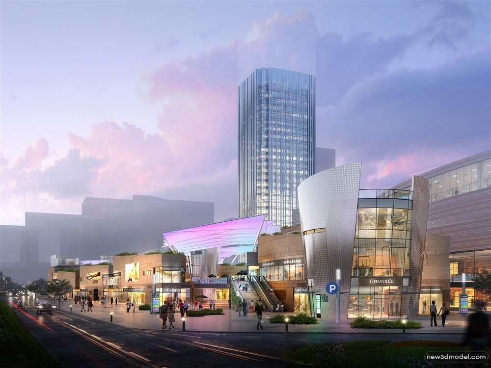 3D Models of Commercial Building – Exterior 3D Scenes – 638 – VRAY - thumbnail 2