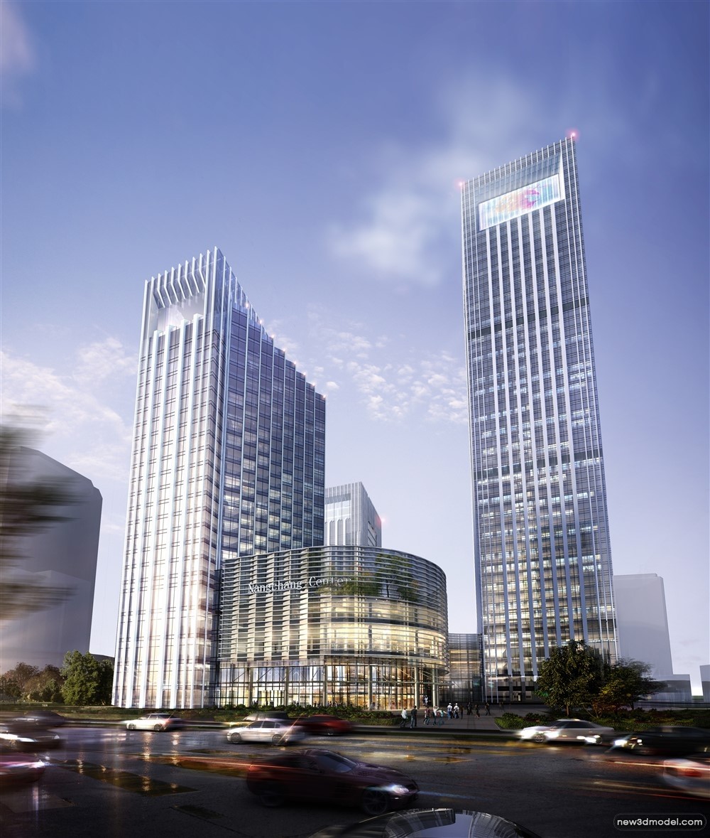 3D Models of Commercial Building – Exterior 3D Scenes – 908 – VRAY - thumbnail 3