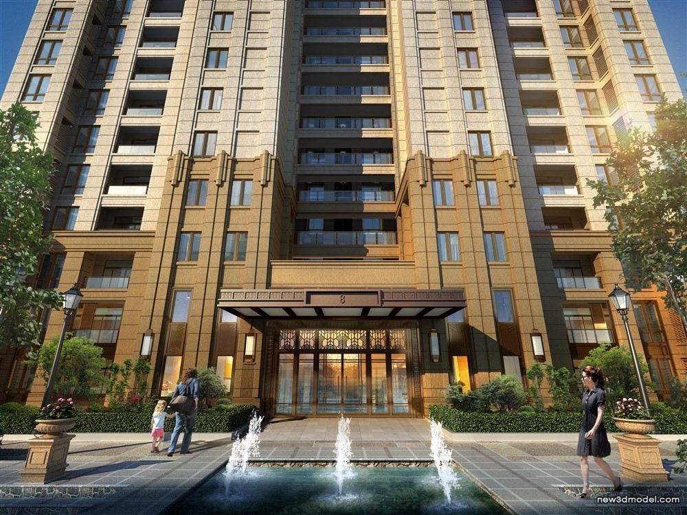 3D Models of Commercial Building – Exterior 3D Scenes – 483 – VRAY - thumbnail 5