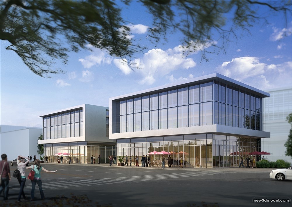 3D Models of Commercial Building – Exterior 3D Scenes – 910 – VRAY - thumbnail 4