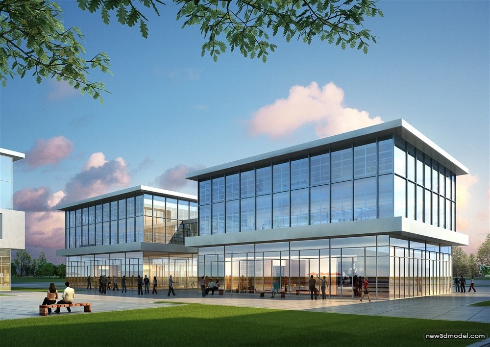 3D Models of Commercial Building – Exterior 3D Scenes – 910 – VRAY - thumbnail 3
