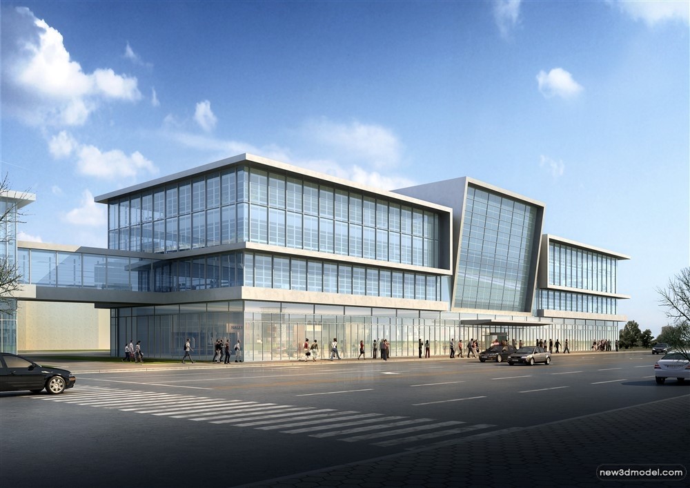 3D Models of Commercial Building – Exterior 3D Scenes – 910 – VRAY - thumbnail 2