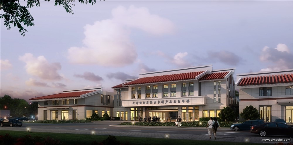 3D Models of Commercial Building – Exterior 3D Scenes – 636 – VRAY - thumbnail 5