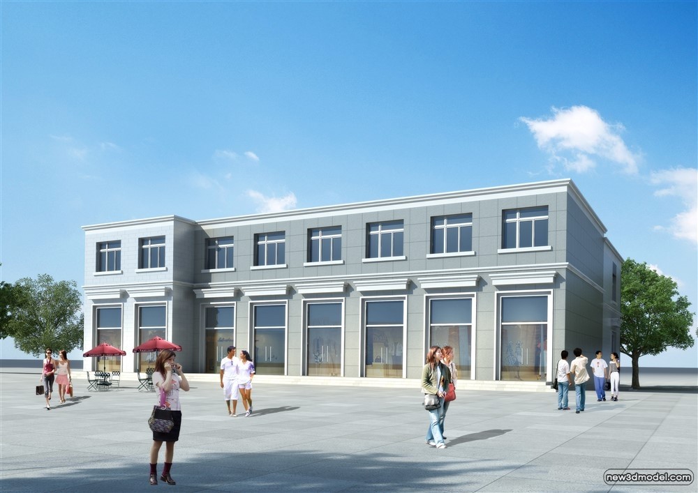3D Models of Commercial Building – Exterior 3D Scenes – 911 – VRAY - thumbnail 5