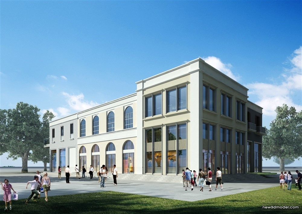 3D Models of Commercial Building – Exterior 3D Scenes – 911 – VRAY - thumbnail 4