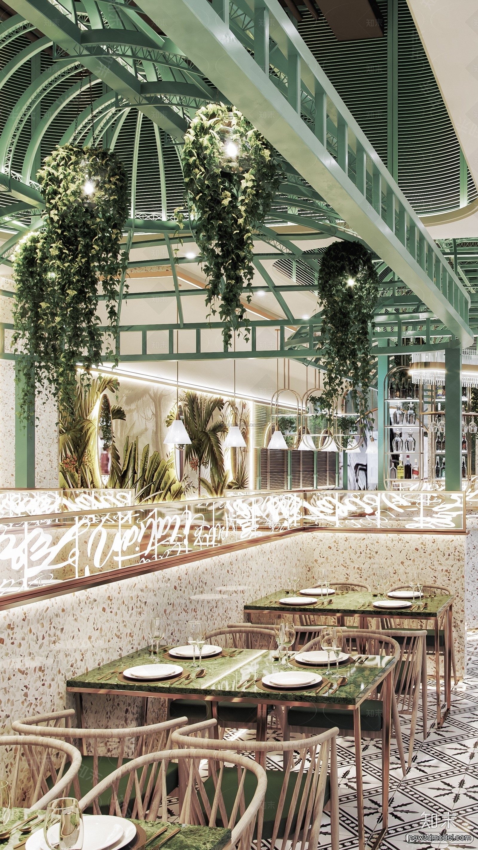 Southeast Asia Restaurant 3D Scenes – 3D Blocks – 038 – VRAY - thumbnail 3