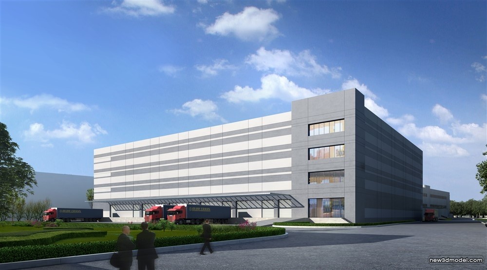 3D Models of Commercial Building – Exterior 3D Scenes – 485 – VRAY - thumbnail 2