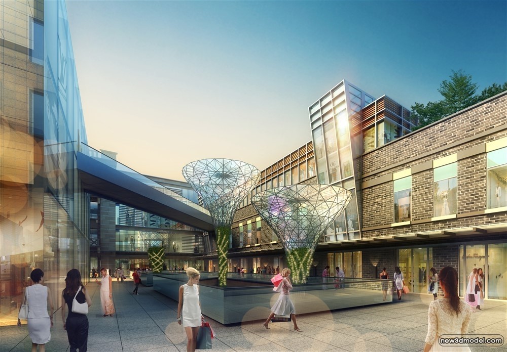 3D Models of Commercial Building – Exterior 3D Scenes – 486 – VRAY - thumbnail 3