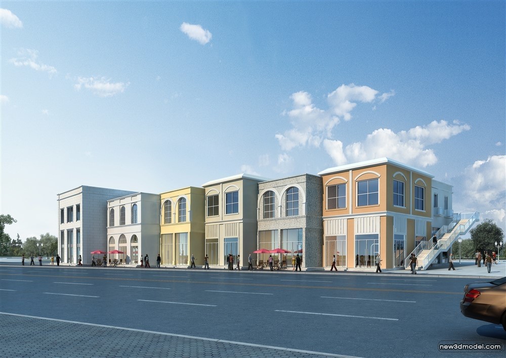 3D Models of Commercial Building – Exterior 3D Scenes – 912 – VRAY - thumbnail 5