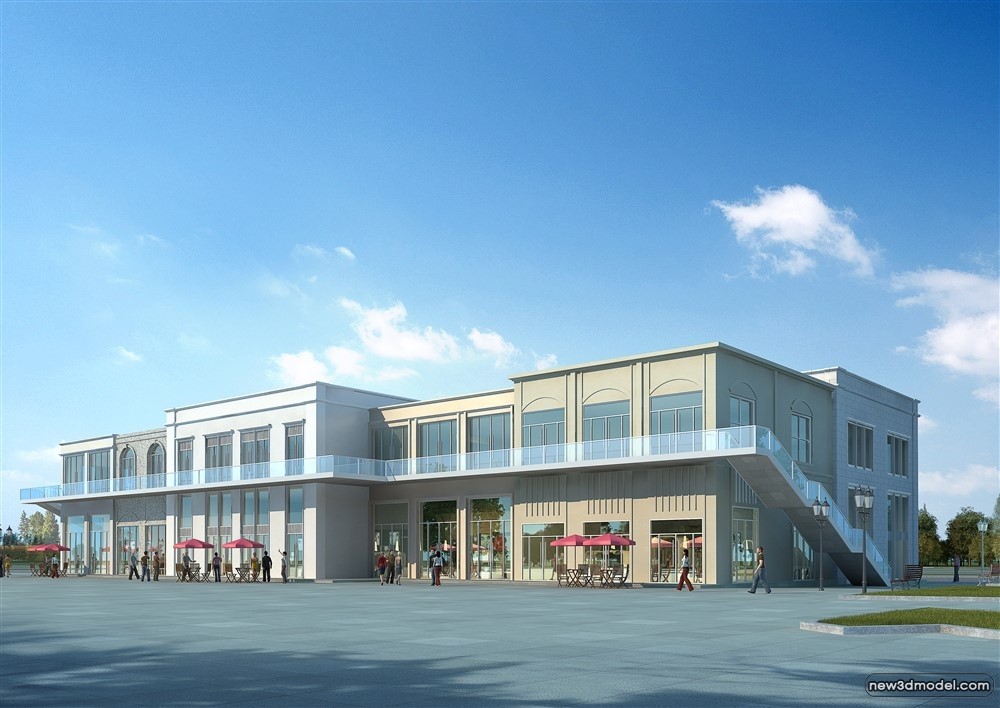 3D Models of Commercial Building – Exterior 3D Scenes – 912 – VRAY - thumbnail 4