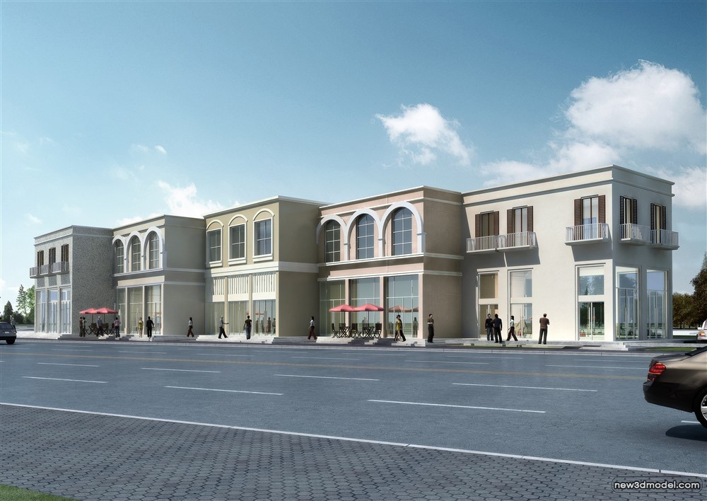 3D Models of Commercial Building – Exterior 3D Scenes – 912 – VRAY - thumbnail 3