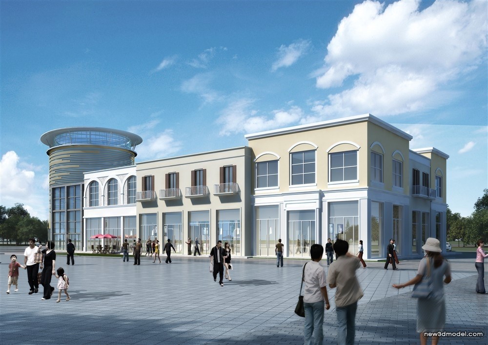 3D Models of Commercial Building – Exterior 3D Scenes – 912 – VRAY - thumbnail 2