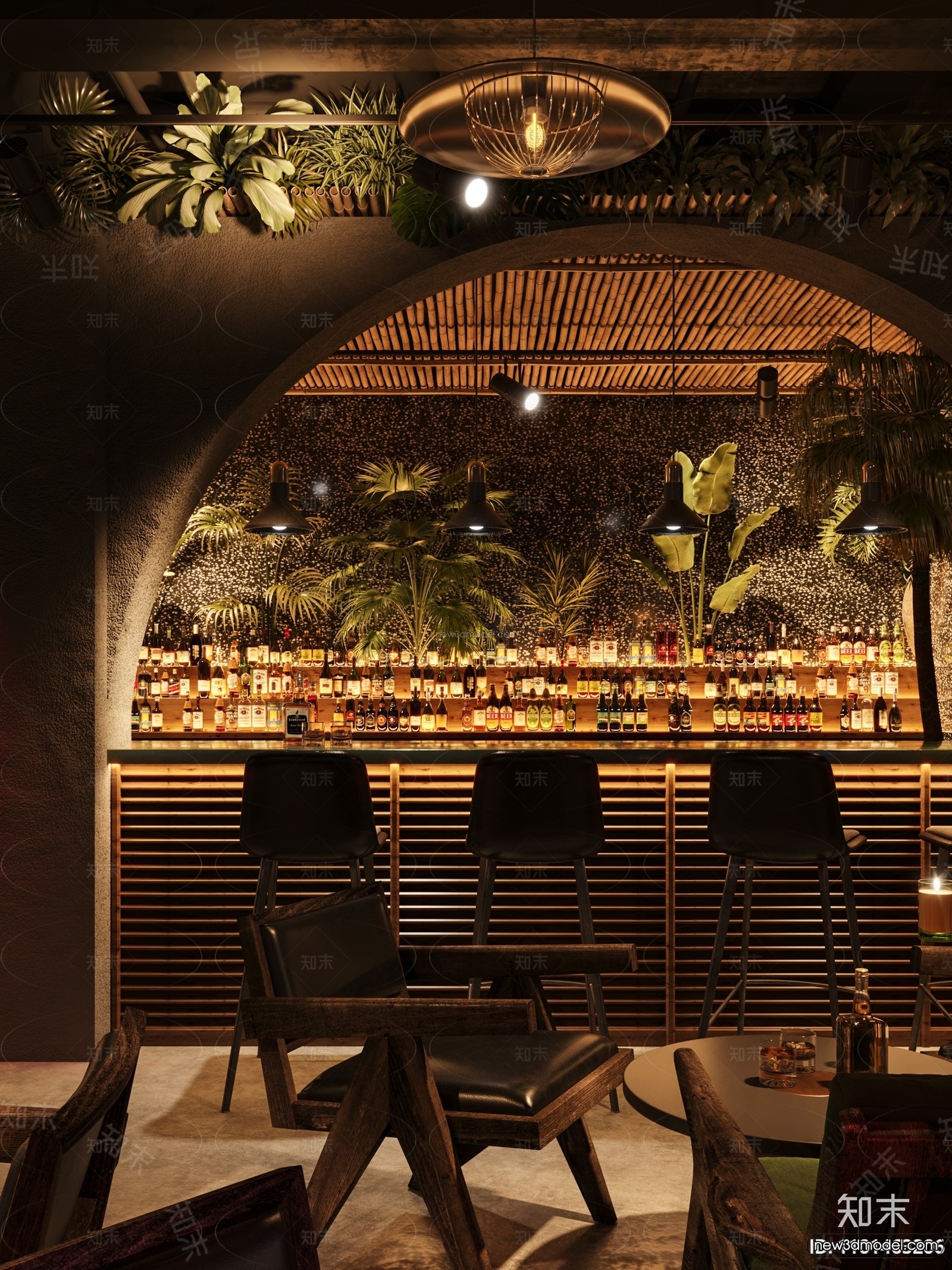 Southeast Asia Restaurant 3D Scenes – 3D Blocks – 045 – CORONA - thumbnail 4