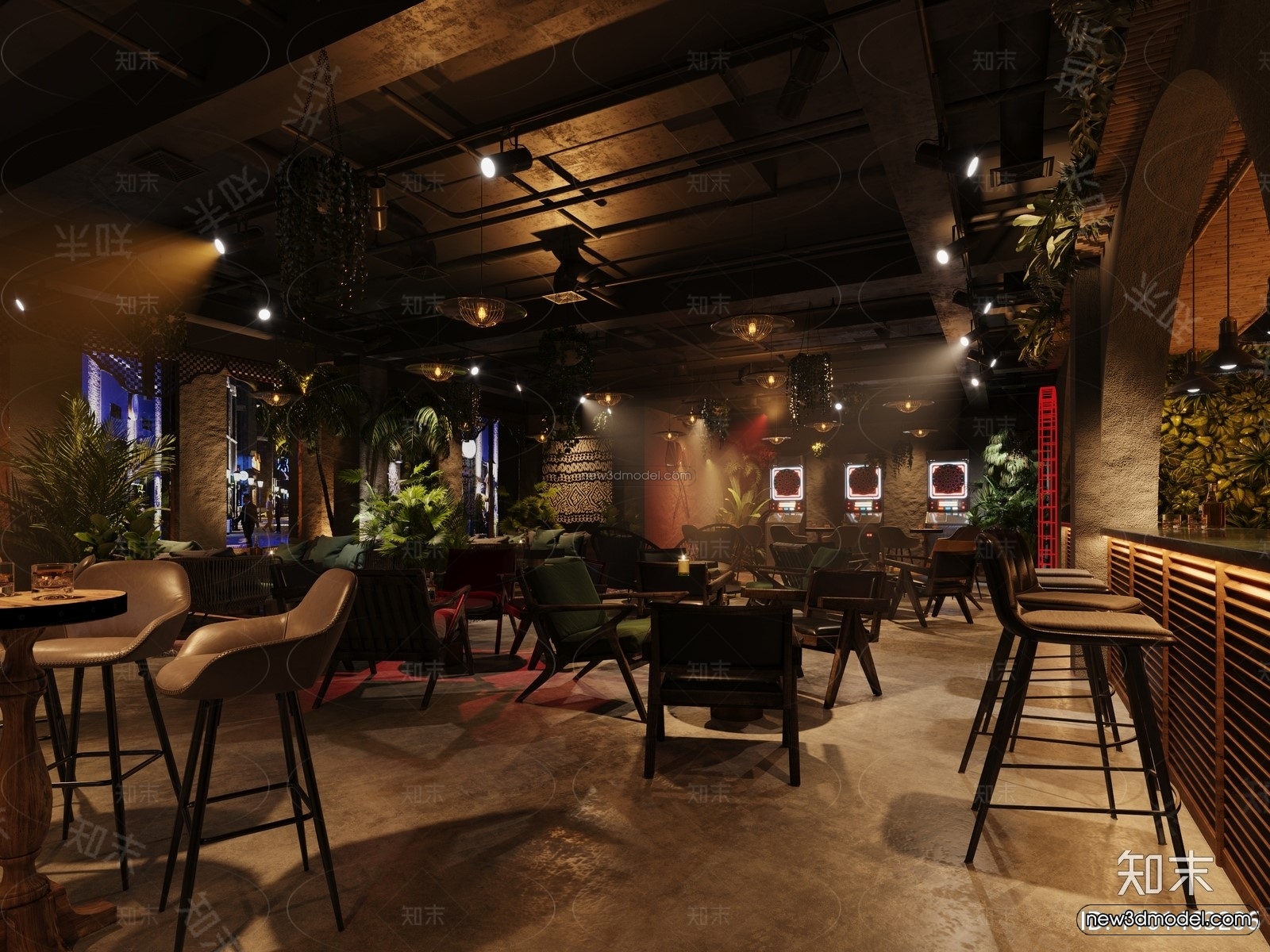 Southeast Asia Restaurant 3D Scenes – 3D Blocks – 045 – CORONA - thumbnail 2