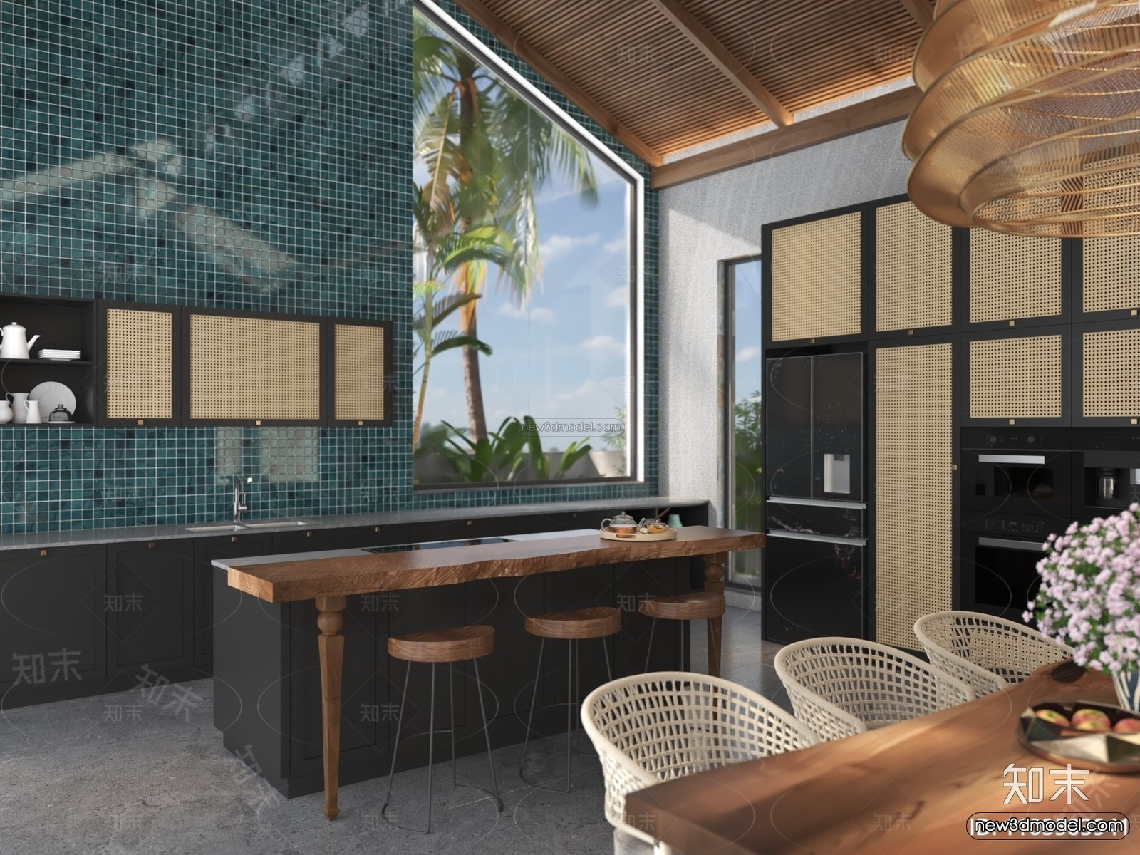 Southeast Asia Restaurant 3D Scenes – 3D Blocks – 051 – VRAY - thumbnail 2