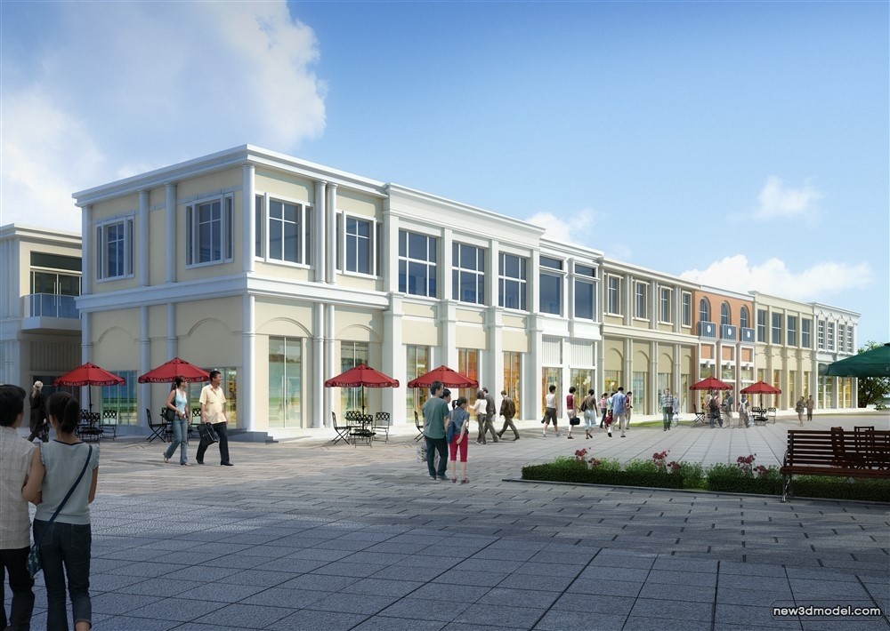 3D Models of Commercial Building – Exterior 3D Scenes – 913 – VRAY - thumbnail 5