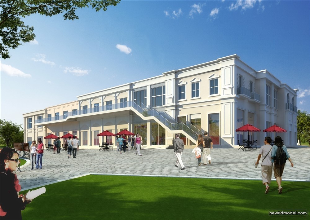 3D Models of Commercial Building – Exterior 3D Scenes – 913 – VRAY - thumbnail 4