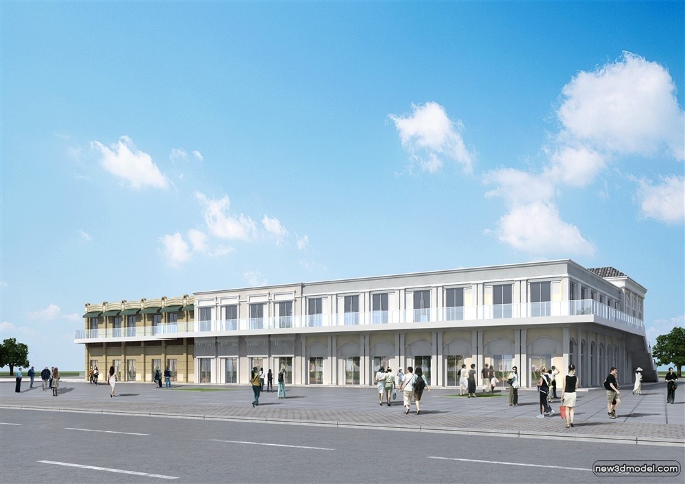 3D Models of Commercial Building – Exterior 3D Scenes – 914 – VRAY - thumbnail 2