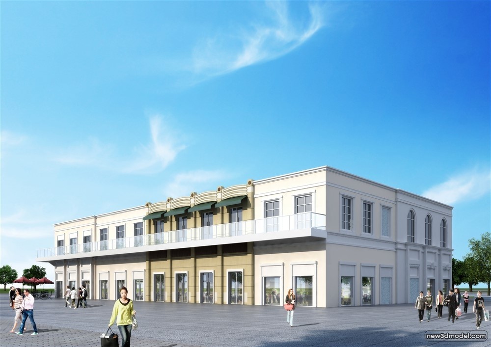 3D Models of Commercial Building – Exterior 3D Scenes – 914 – VRAY - thumbnail 4