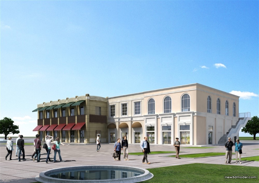 3D Models of Commercial Building – Exterior 3D Scenes – 914 – VRAY - thumbnail 3