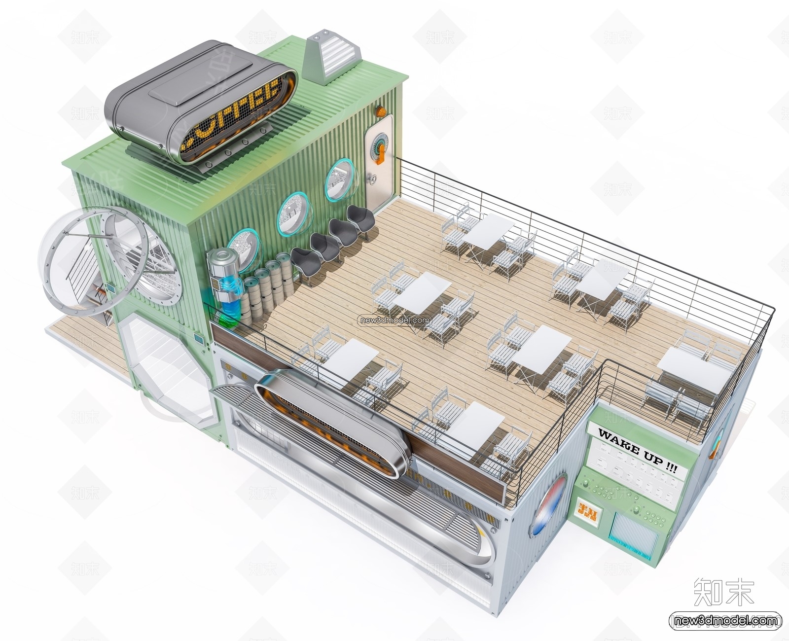 3D Model of Container Coffee – 3D Scene – 075 – VRAY - thumbnail 2
