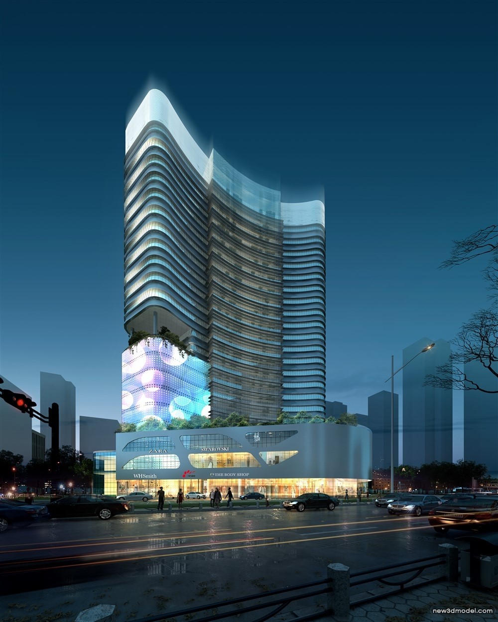 3D Models of Commercial Building – Exterior 3D Scenes – 916 – VRAY - thumbnail 2