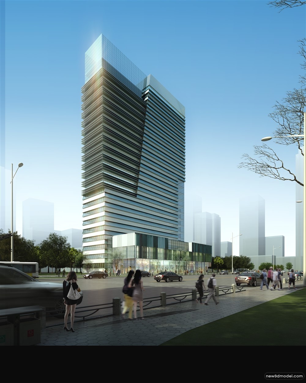 3D Models of Commercial Building – Exterior 3D Scenes – 916 – VRAY - thumbnail 4