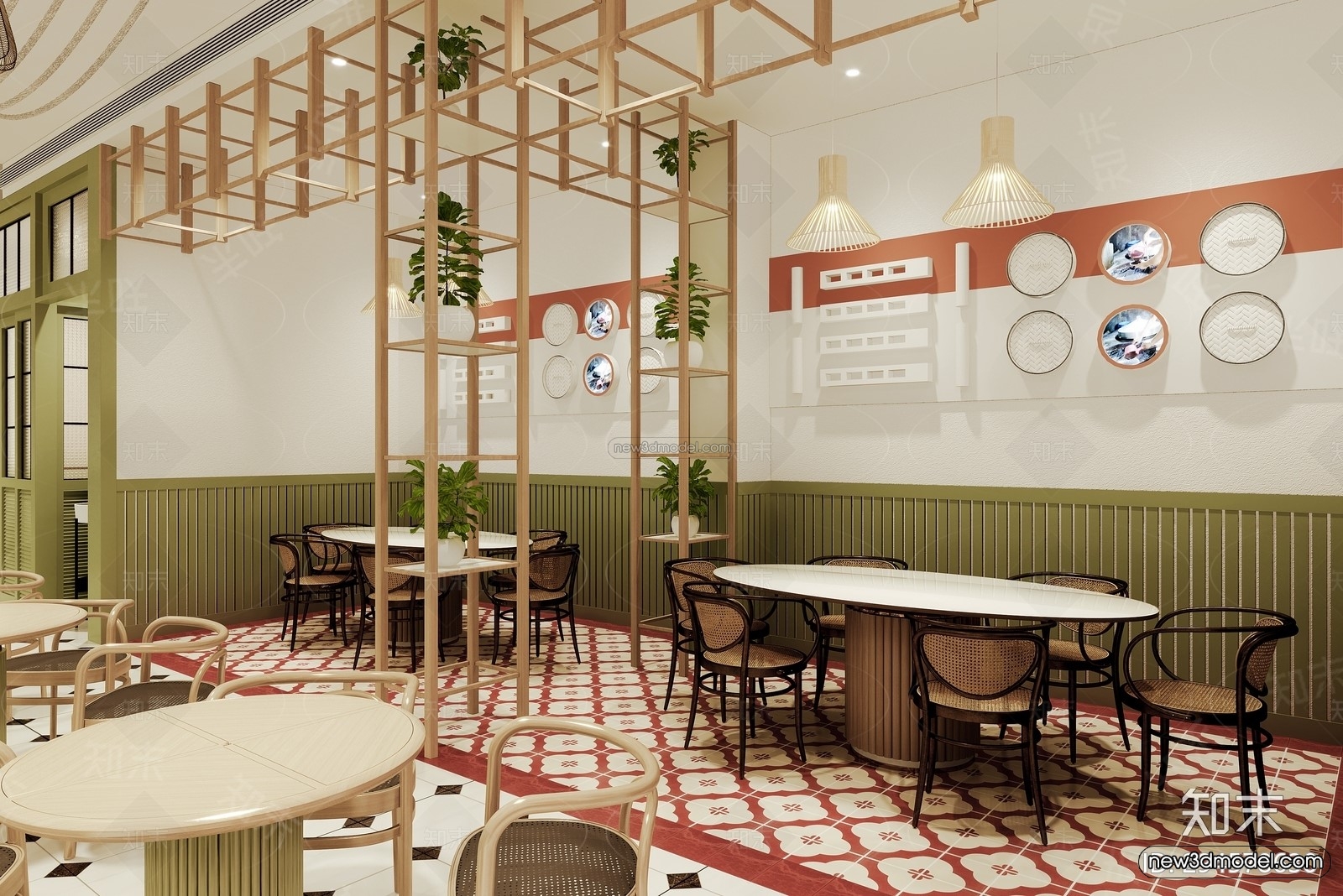 Southeast Asia Restaurant 3D Scenes – 3D Blocks – 060 – VRAY - thumbnail 3