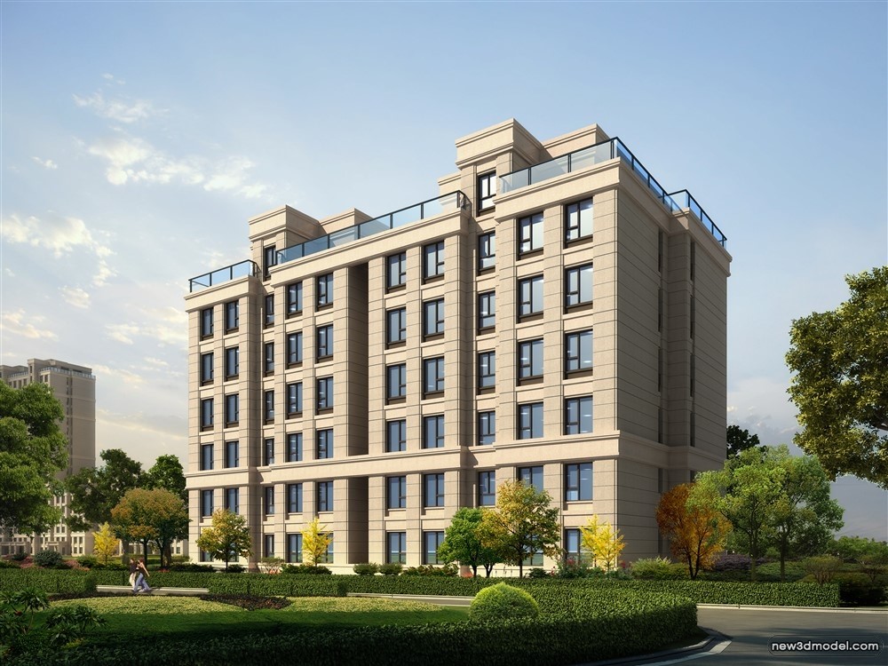 3D Models of Commercial Building – Exterior 3D Scenes – 648 – VRAY - thumbnail 2