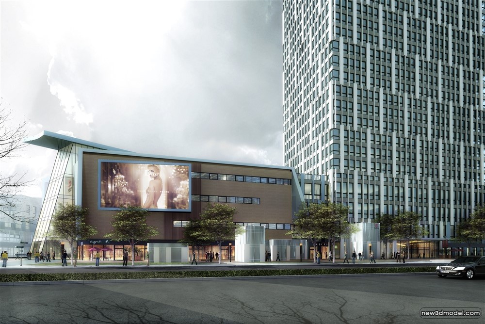 3D Models of Commercial Building – Exterior 3D Scenes – 921 – VRAY - thumbnail 3