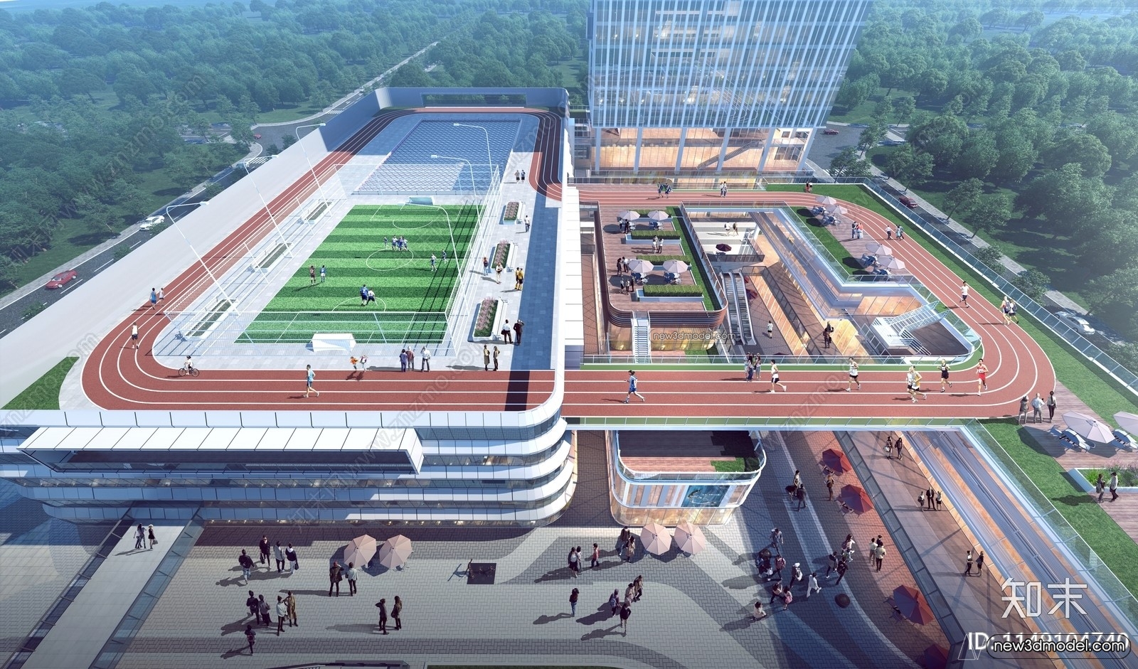 3D Models of Commercial Building – Exterior 3D Scenes – 058 – VRAY - thumbnail 3