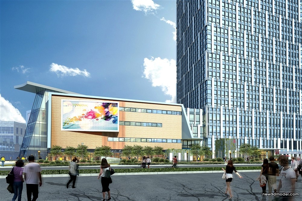 3D Models of Commercial Building – Exterior 3D Scenes – 921 – VRAY - thumbnail 5