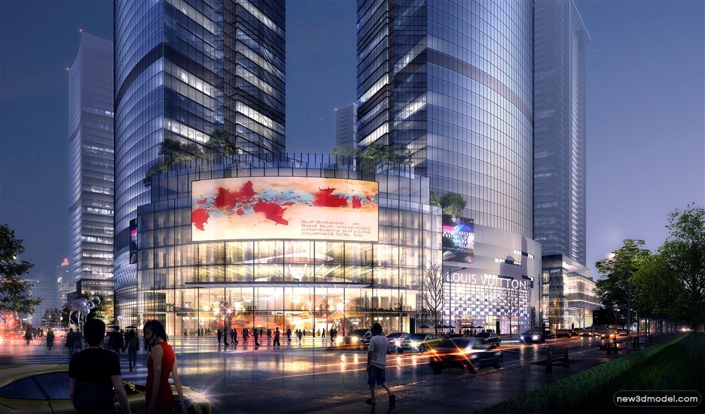 3D Models of Commercial Building – Exterior 3D Scenes – 924 – VRAY - thumbnail 2