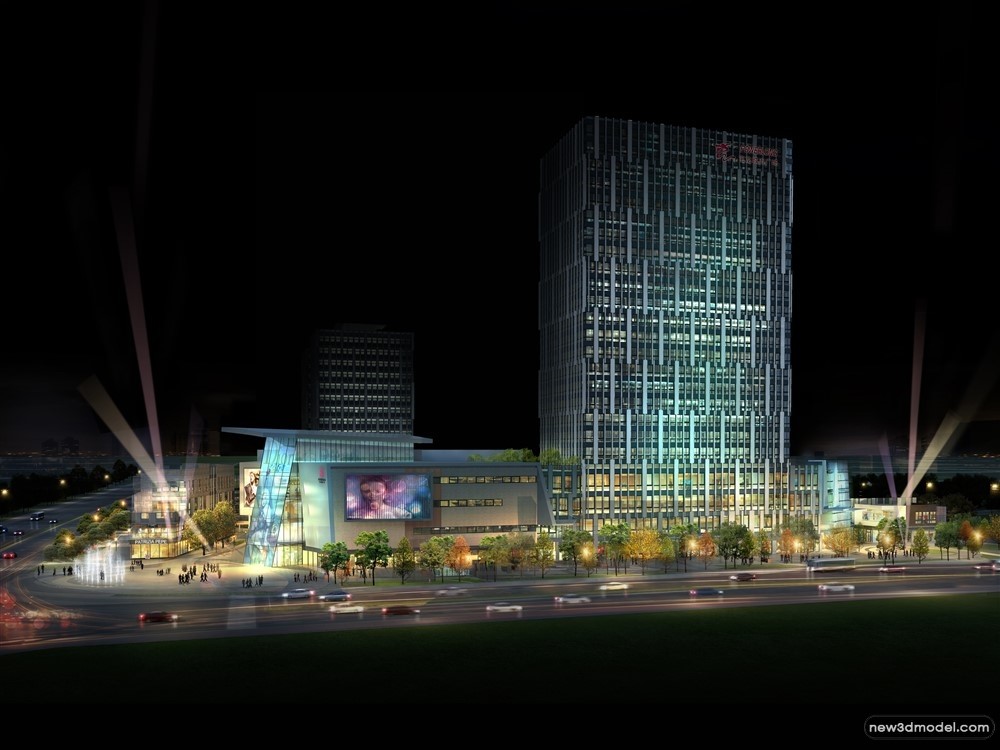 3D Models of Commercial Building – Exterior 3D Scenes – 925 – VRAY - thumbnail 3