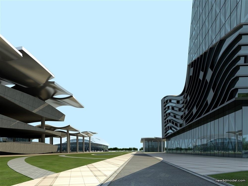 3D Models of Commercial Building – Exterior 3D Scenes – 499 – VRAY - thumbnail 5