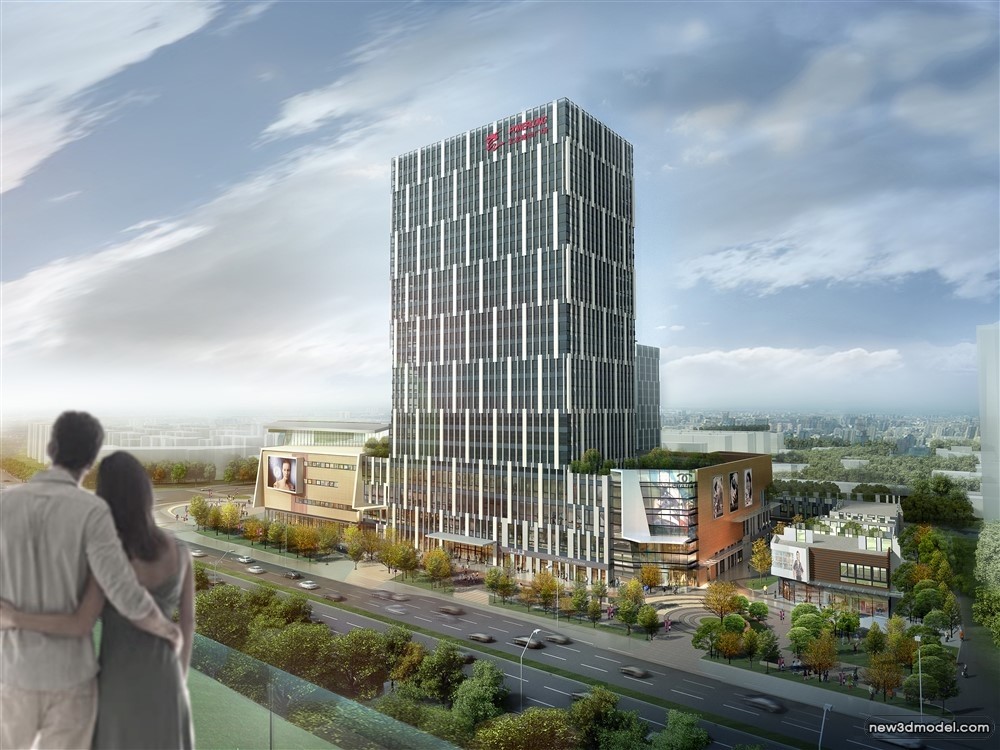 3D Models of Commercial Building – Exterior 3D Scenes – 925 – VRAY - thumbnail 2