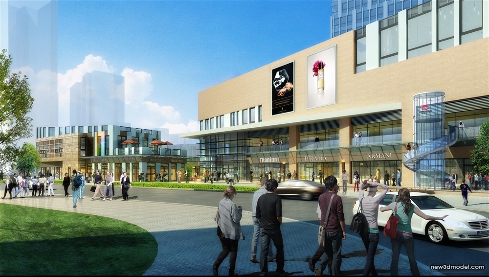 3D Models of Commercial Building – Exterior 3D Scenes – 925 – VRAY - thumbnail 4