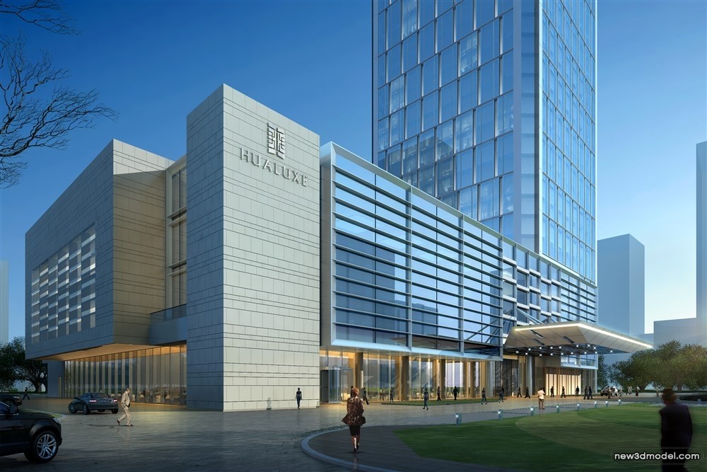 3D Models of Commercial Building – Exterior 3D Scenes – 926 – VRAY - thumbnail 2