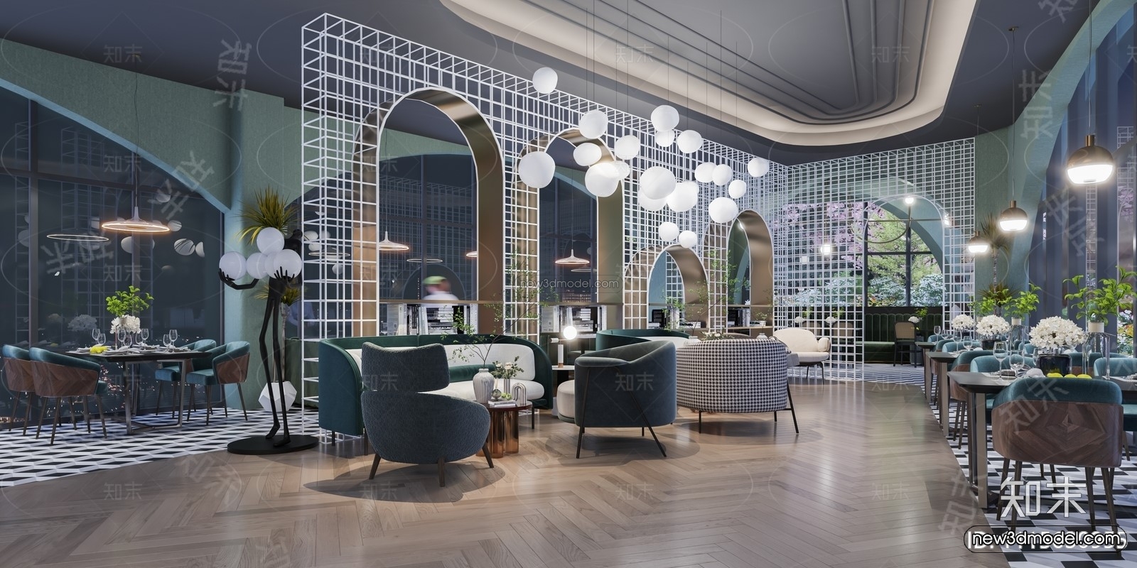 Southeast Asia Restaurant 3D Scenes – 3D Blocks – 075 – VRAY - thumbnail 4