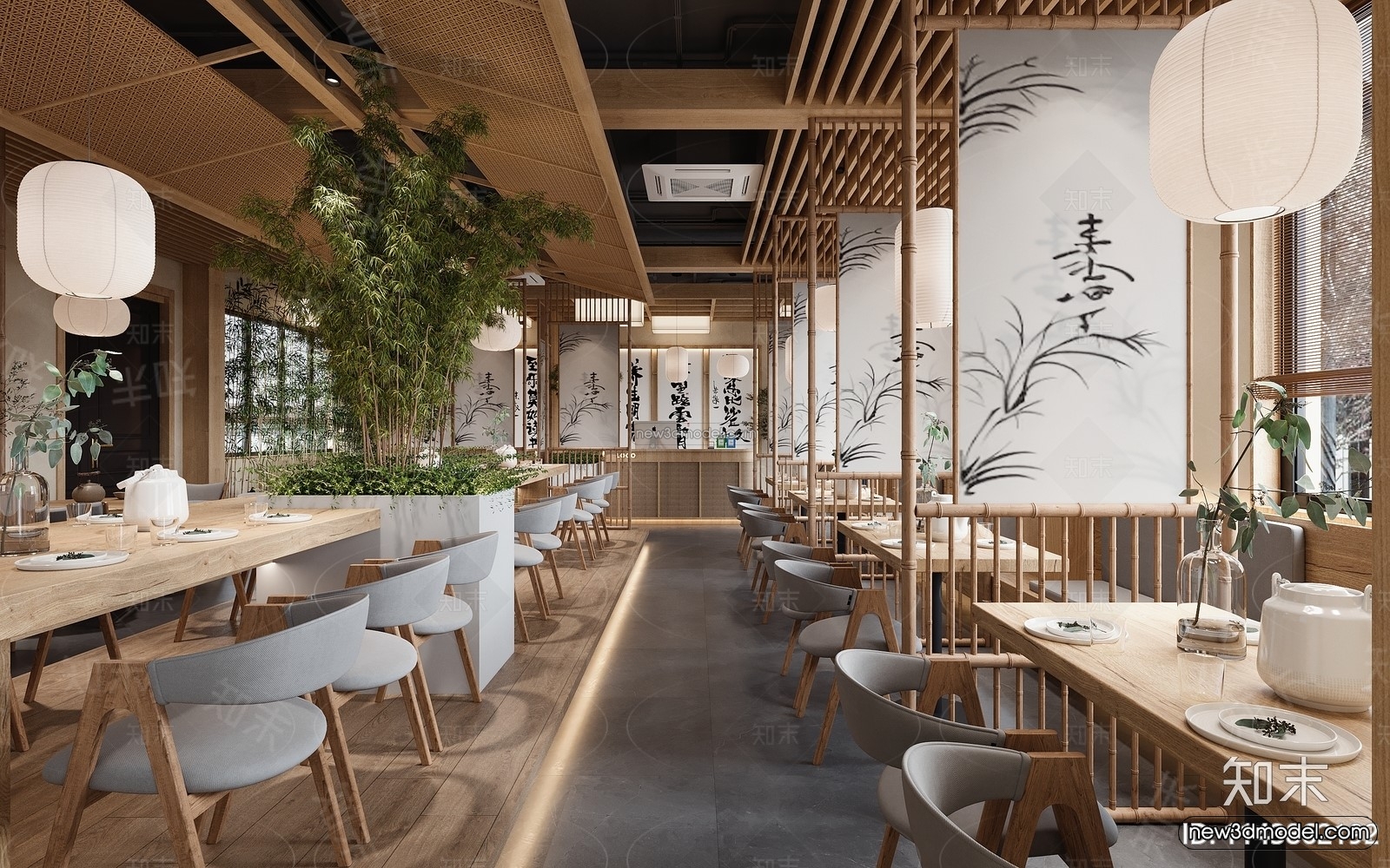 Southeast Asia Restaurant 3D Scenes – 3D Blocks – 077 – CORONA - thumbnail 2