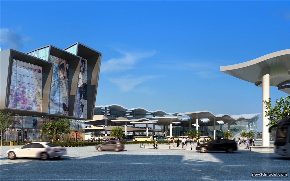 3D Models of Commercial Building – Exterior 3D Scenes – 499 – VRAY - thumbnail 2