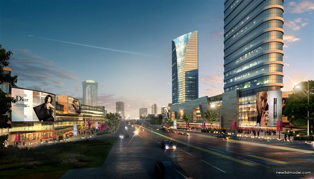3D Models of Commercial Building – Exterior 3D Scenes – 928 – VRAY - thumbnail 3